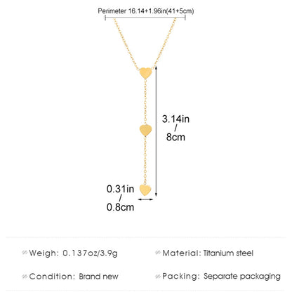 Stainless Steel Cross Long Pendant Necklace for Women Simple Heart Butterfly Personality Necklace Party Punk Jewelry Wholesale